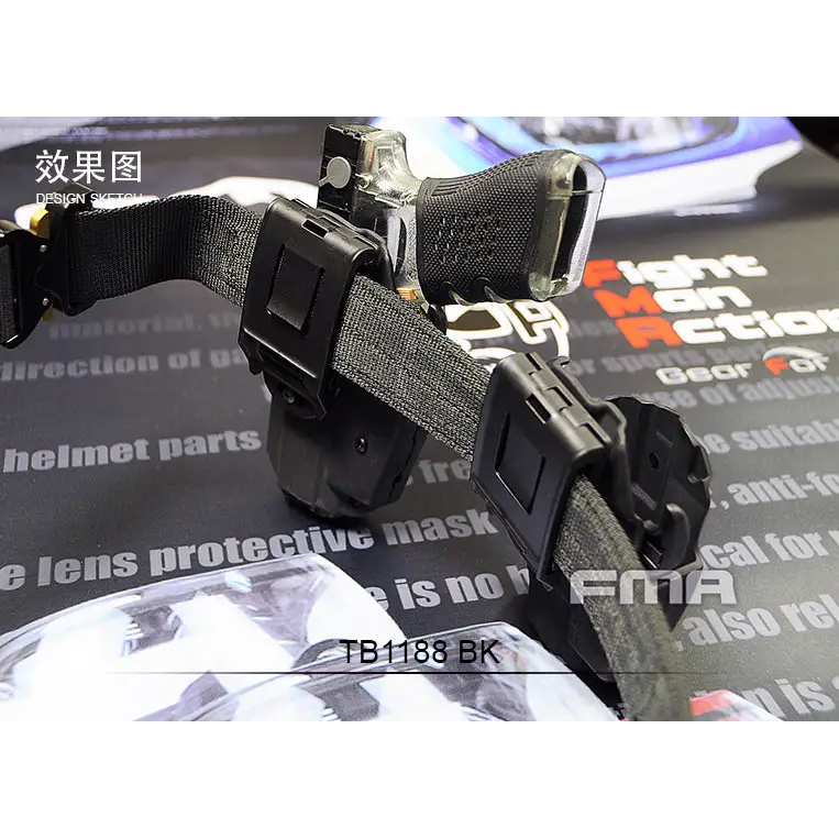 FMA GLS5 Glock / EU17 Series Holster - Black - TB1188-BK -