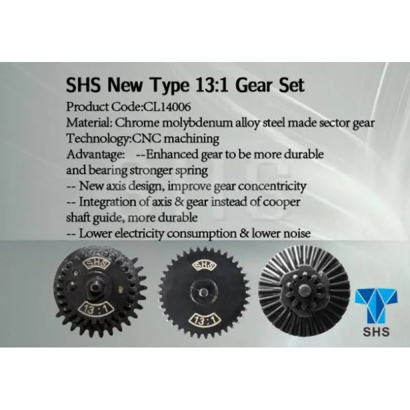 Genuine SHS 13:1 New Type Gear Set High Speed Airsoft Upgrade Part