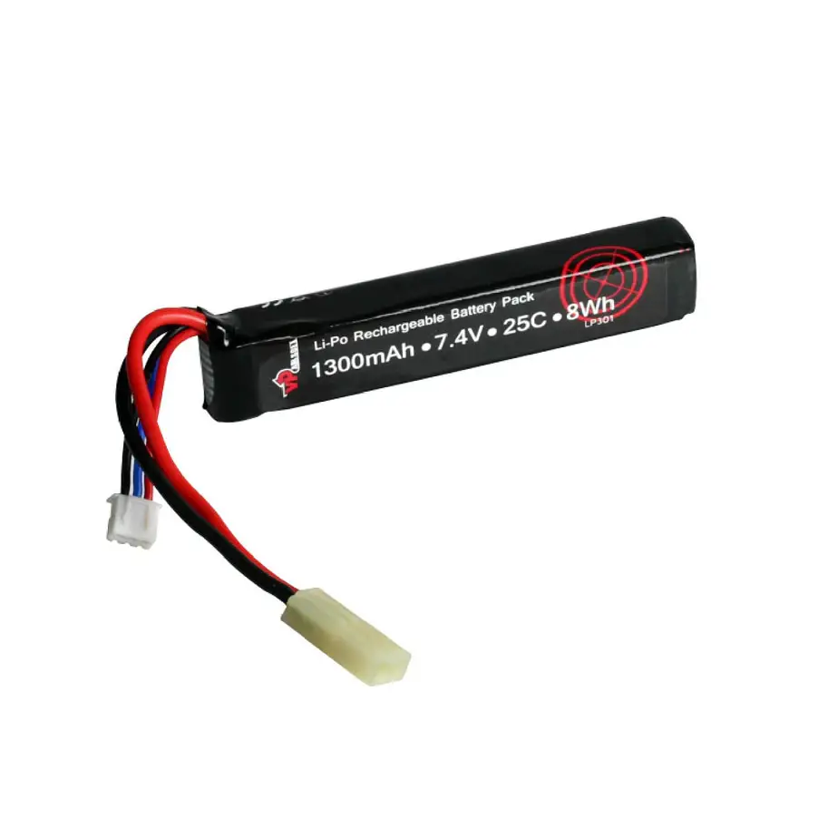 Vapex 7.4V 1300mAh 25C LIPO Battery - Small Stick -